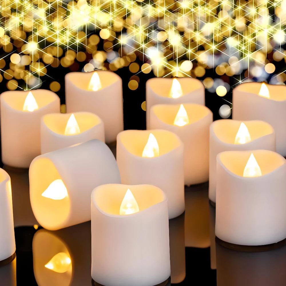 Battery Operated Flameless LED Votive Candles Set/100 Decor