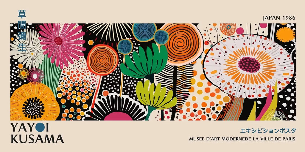 Yayoi Kusama Abstract Canvas Painting