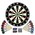 Dartboard with Staple-Free Bullseye 18g Steel Tip Darts Set 12 Mounting Kit