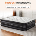 MCQ 16" Air Mattress with Built in Pump Non-Slip Bottom