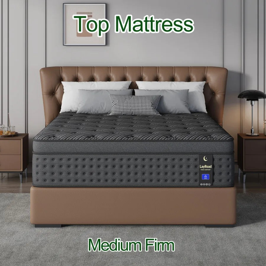 12/14inch Memory Foam Hybrid Box Spring Mattress Available in Twin, Full, Queen, and King Size  Medium Firm