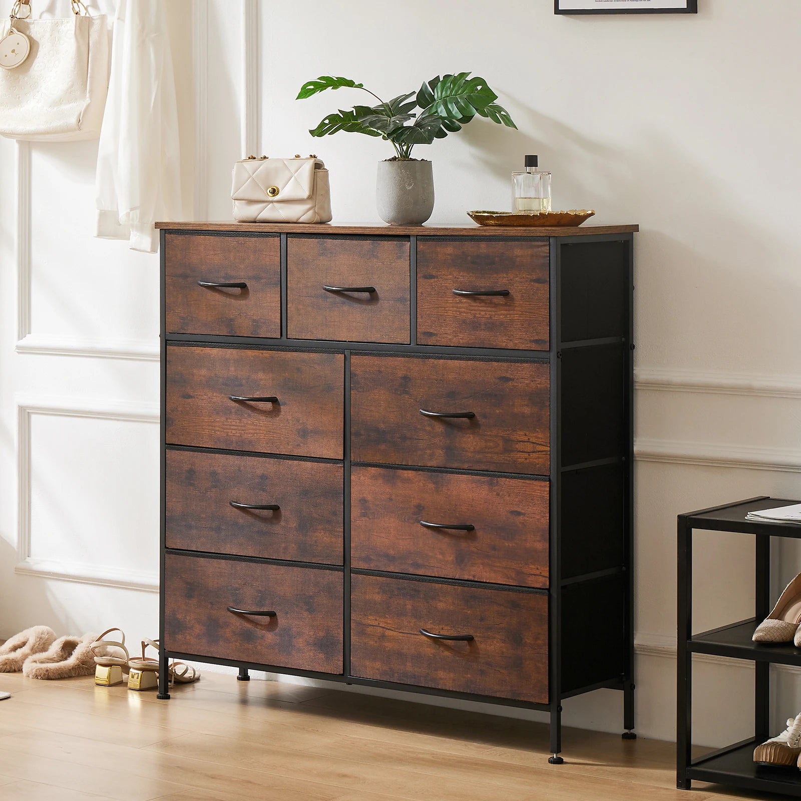 JHK Dresser with 9 Storage Drawers
