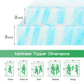 JHK Full Size 2" Gel Memory Foam Mattress Topper Cooling and Breathable
