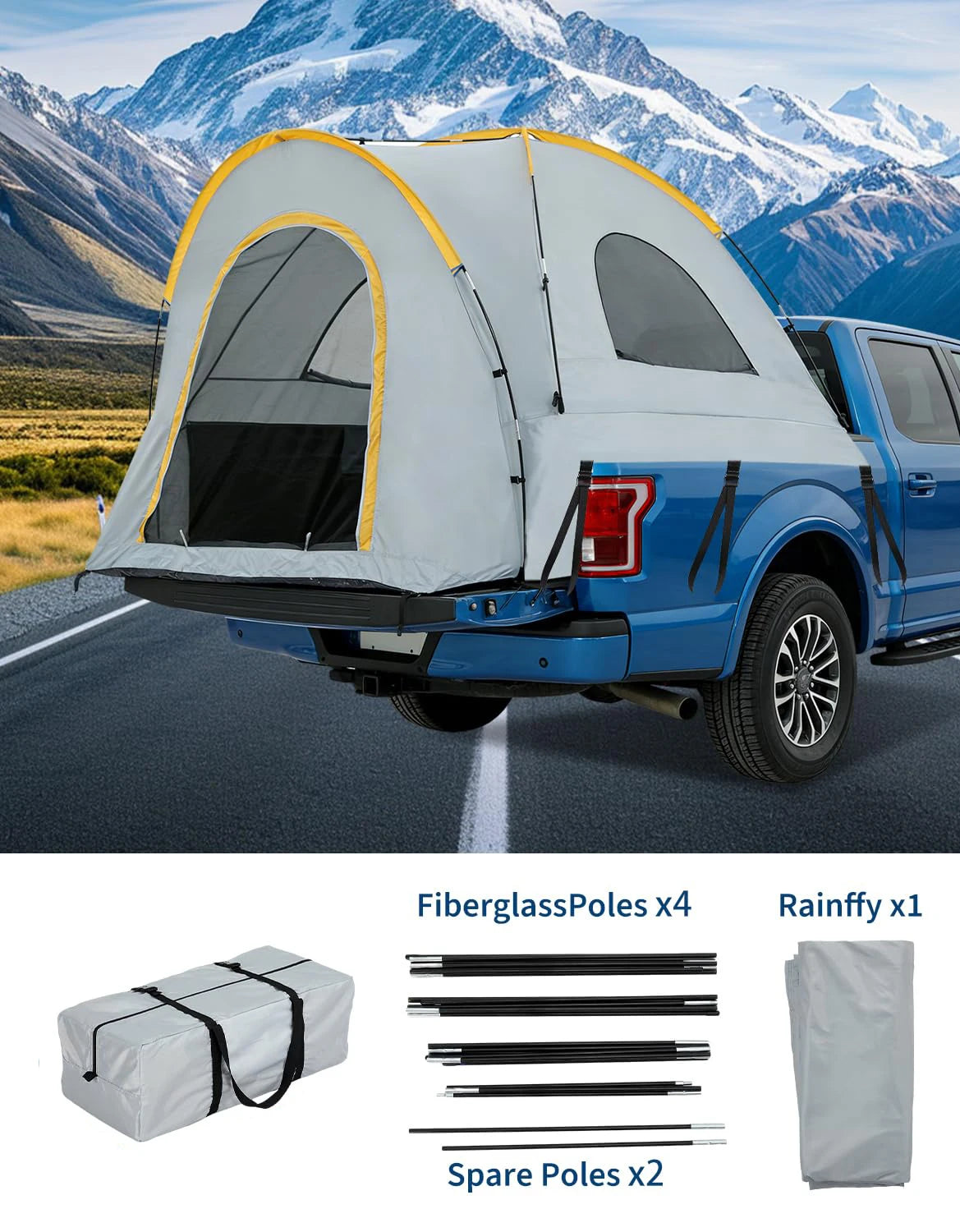 Waterproof Double Layer Pickup Truck Bed Tent with Awning