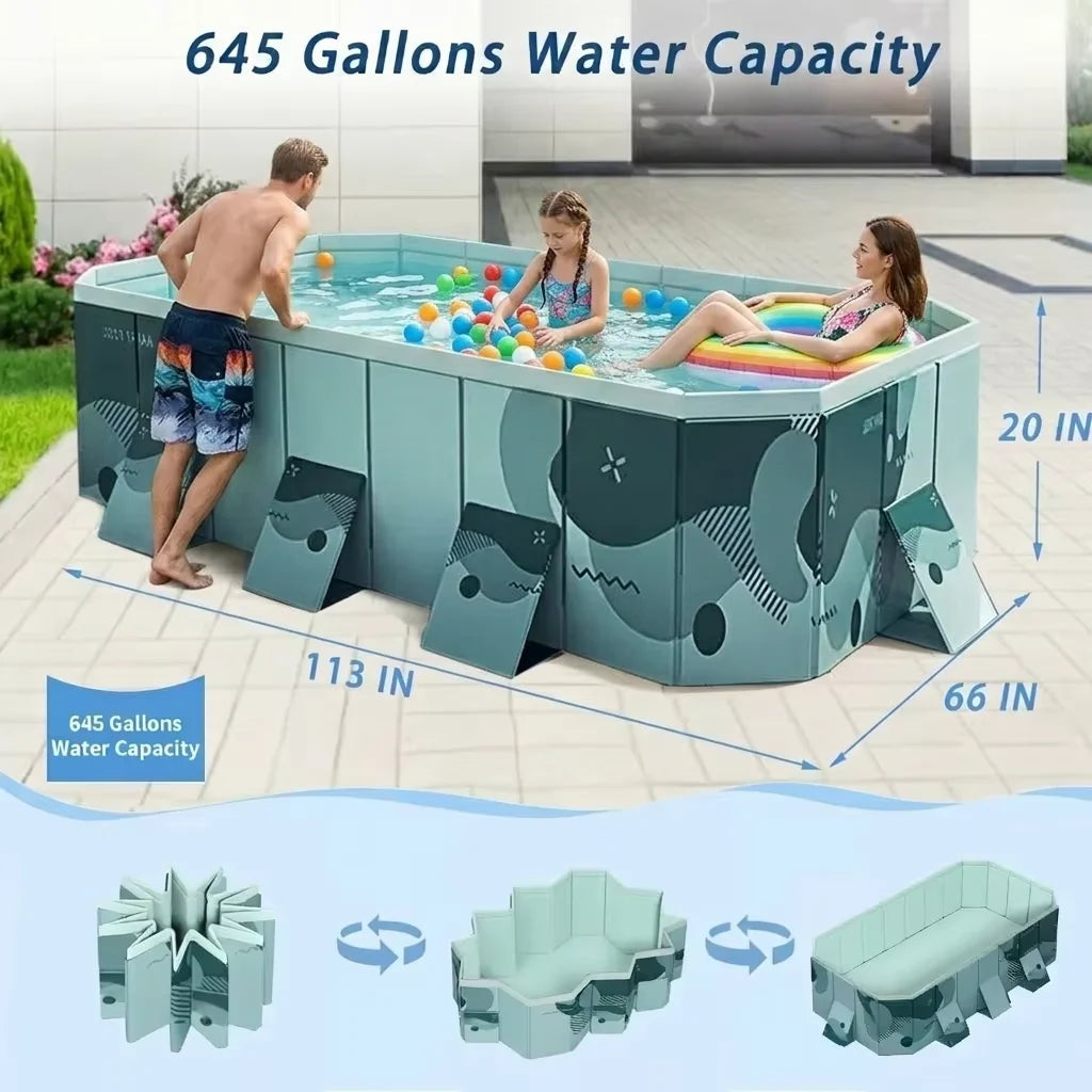 Skyblue NonInFlatable Foldable Swimming Pool