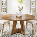 Tribesigns 47" Wooden Small Round Dining Table for 4 People