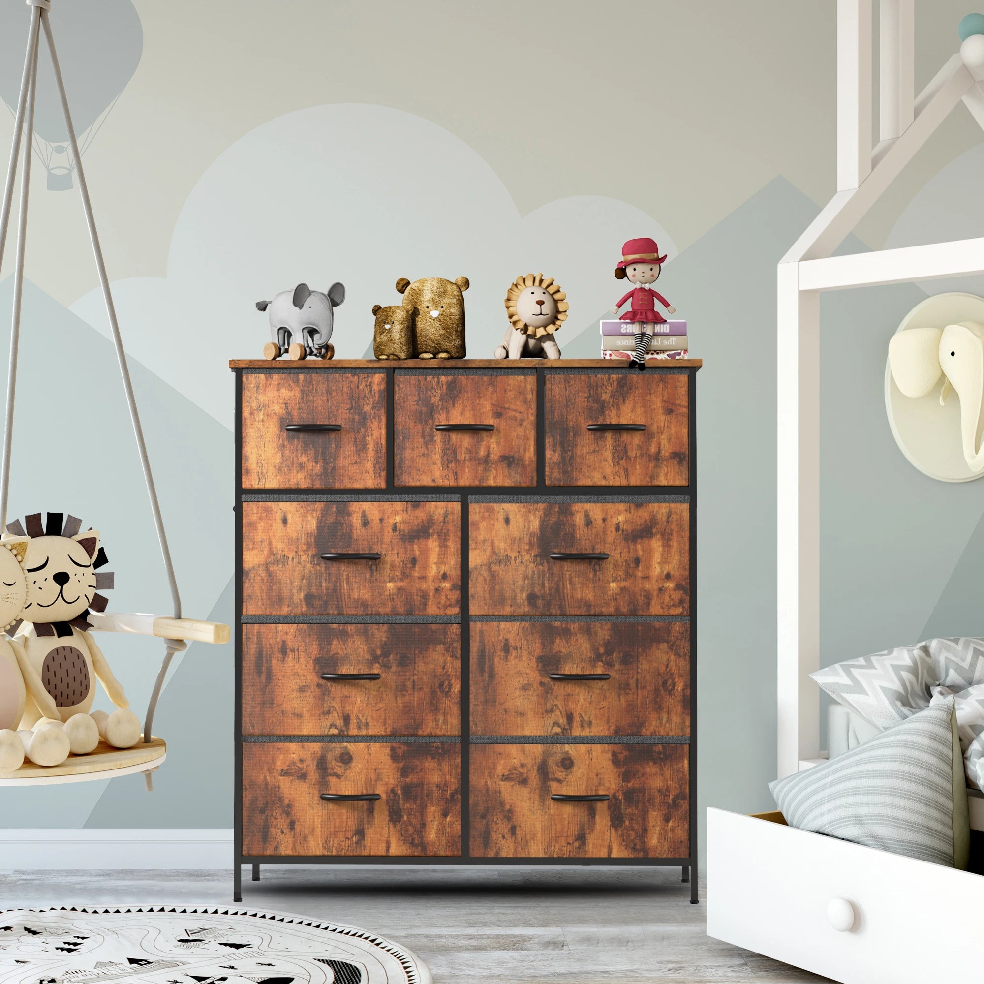 JHK Dresser with 9 Storage Drawers