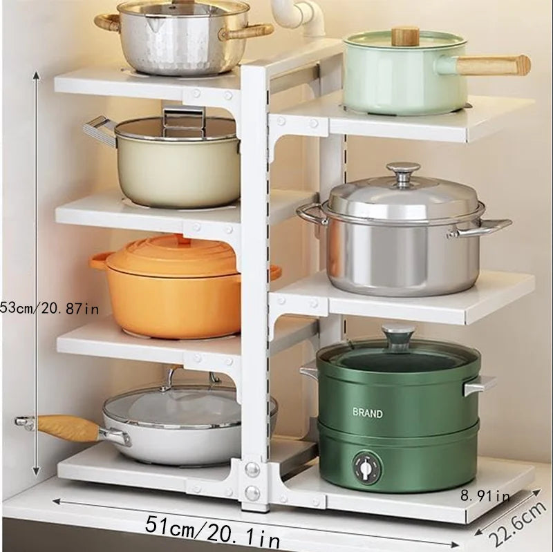 Adjustable Stainless Steel Kitchen Storage Rack