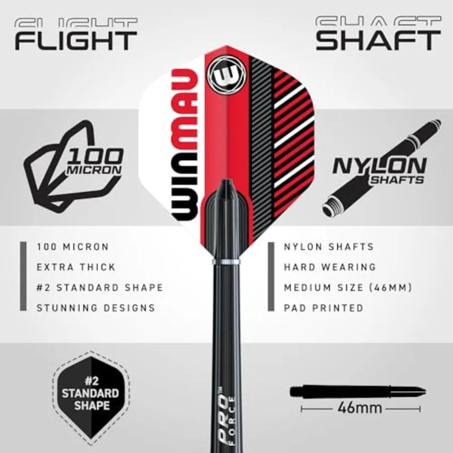 Masters Pro Premium Bristle Set  Includes Dart Board, Darts, Flights, Shafts and Oche Strip