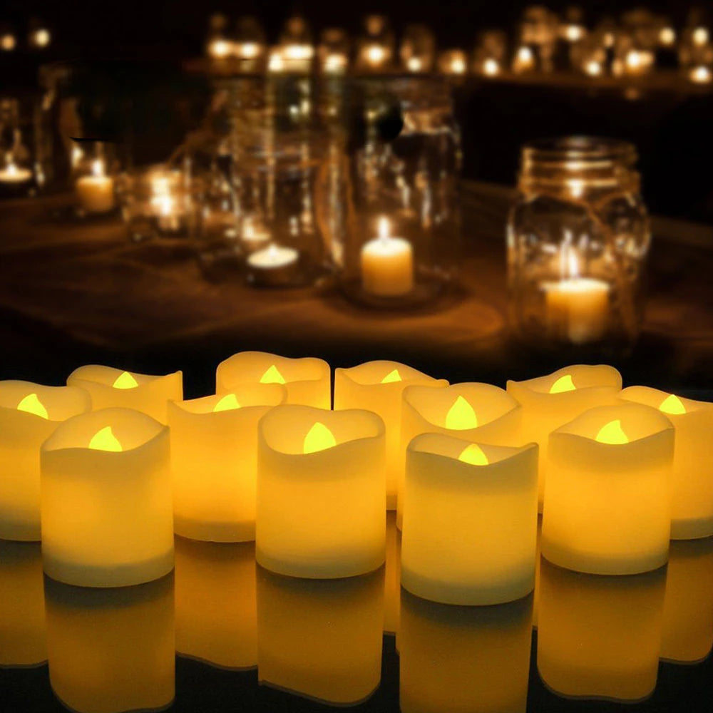 Battery Operated Flameless LED Votive Candles Set/100 Decor