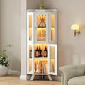 5 Tier Curio Cabinet with Glass Doors for Collectibles