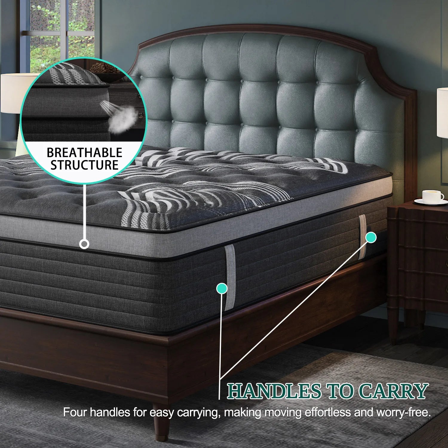 12/14" Gel Memory Foam Hybrid Box Spring Mattress  Available in Twin, Full. Queen, and King Size. Medium Firm with Motion Isolation