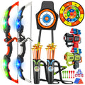 VATOS 2X Bow& Arrow , Guns, and Night Light Archery Stand Target Board for Indoor Outdoor Play