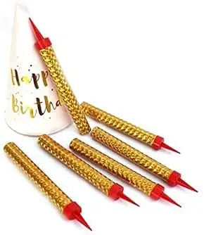 6pcs gold birthday candles