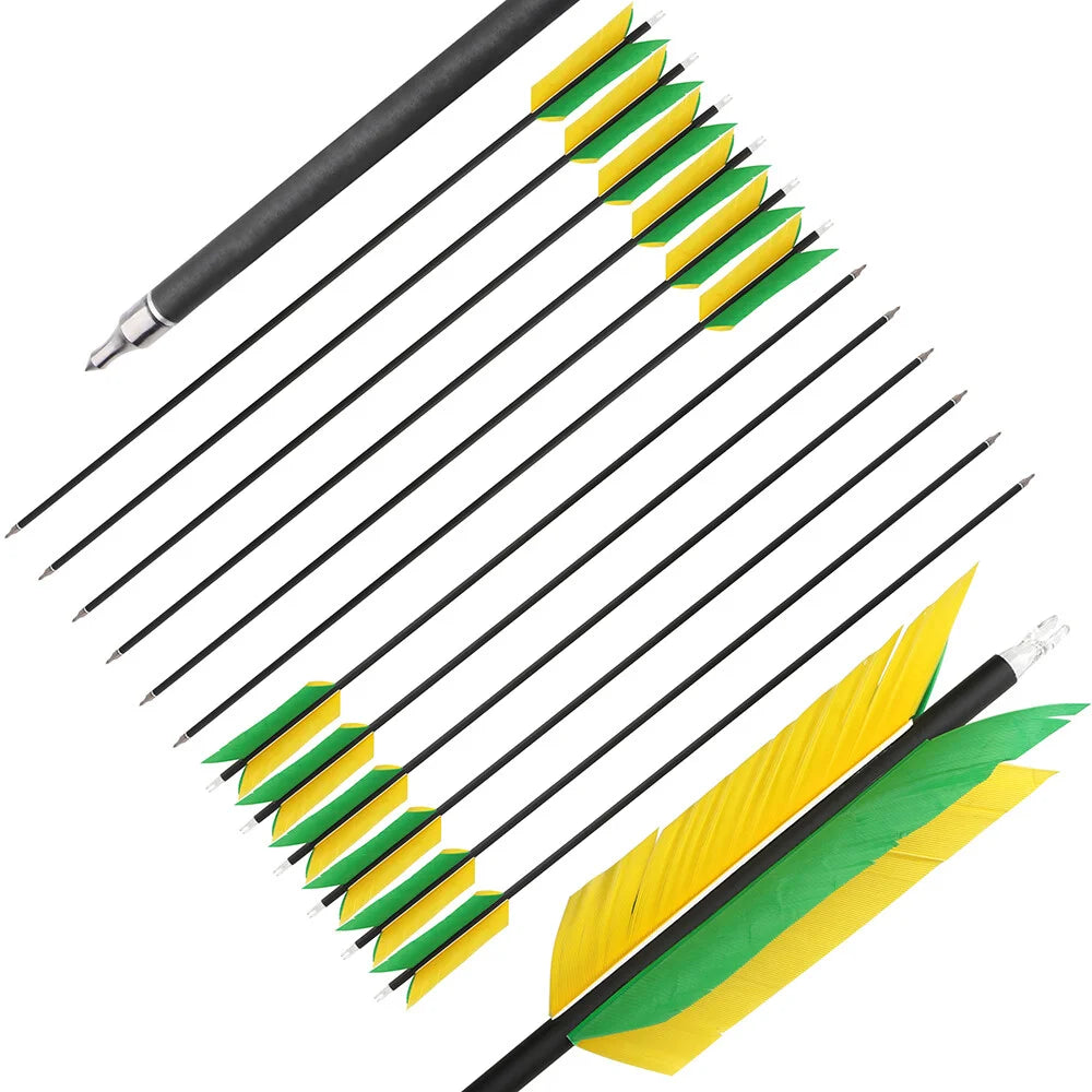 Mixed Carbon Arrows 12pcs 31.5inch