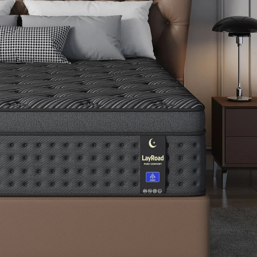 12 " Memory Foam Hybrid Box Spring Mattress Available in Twin, Full, Queen, and King Size Medium Firm