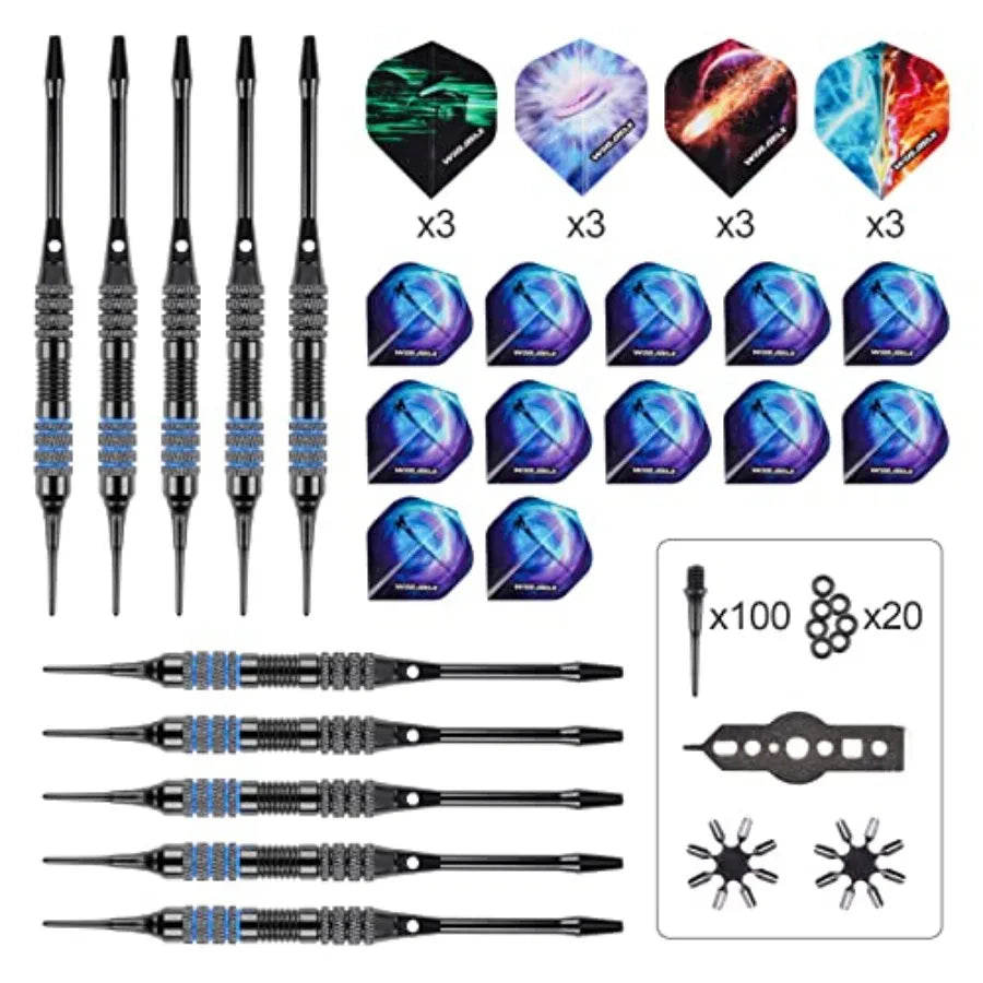 Electronic Dart Board 12 Soft Tip Darts, 34 Games, 355  Auto Scoring, and 100 Additional Tips