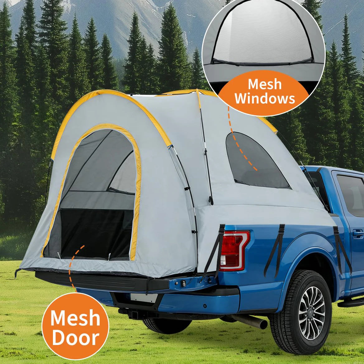 Waterproof Double Layer Pickup Truck Bed Tent with Awning