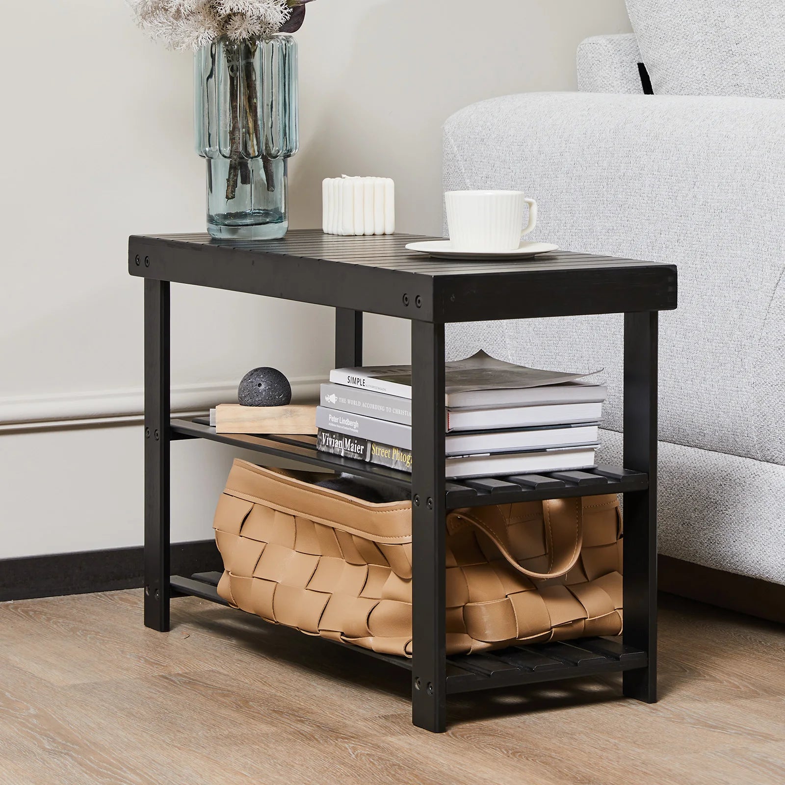 JHK 3 Tier Wooden Multifunctional Storage