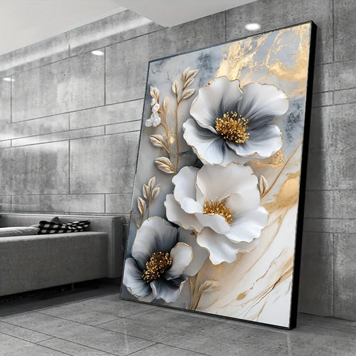 3D Floral Canvas Framed Painting Decor