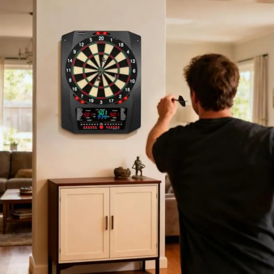 Electronic Dartboard with 6 Soft Tip Darts, and LCD Light