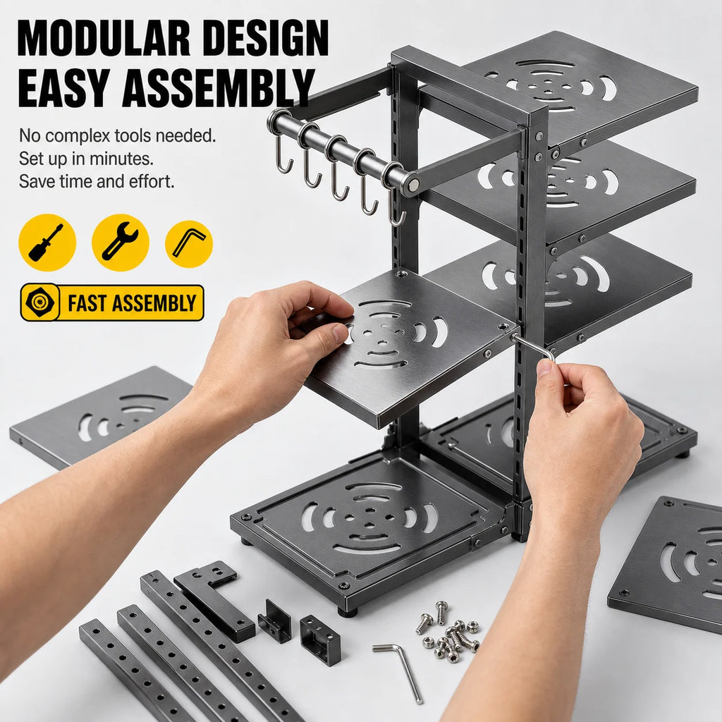 Adjustable Stainless Steel Kitchen Storage Rack