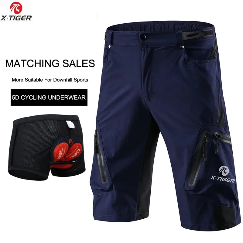 X-Tiger Men's Cycling Shorts with 5D Gel Pad Cycling Underwear