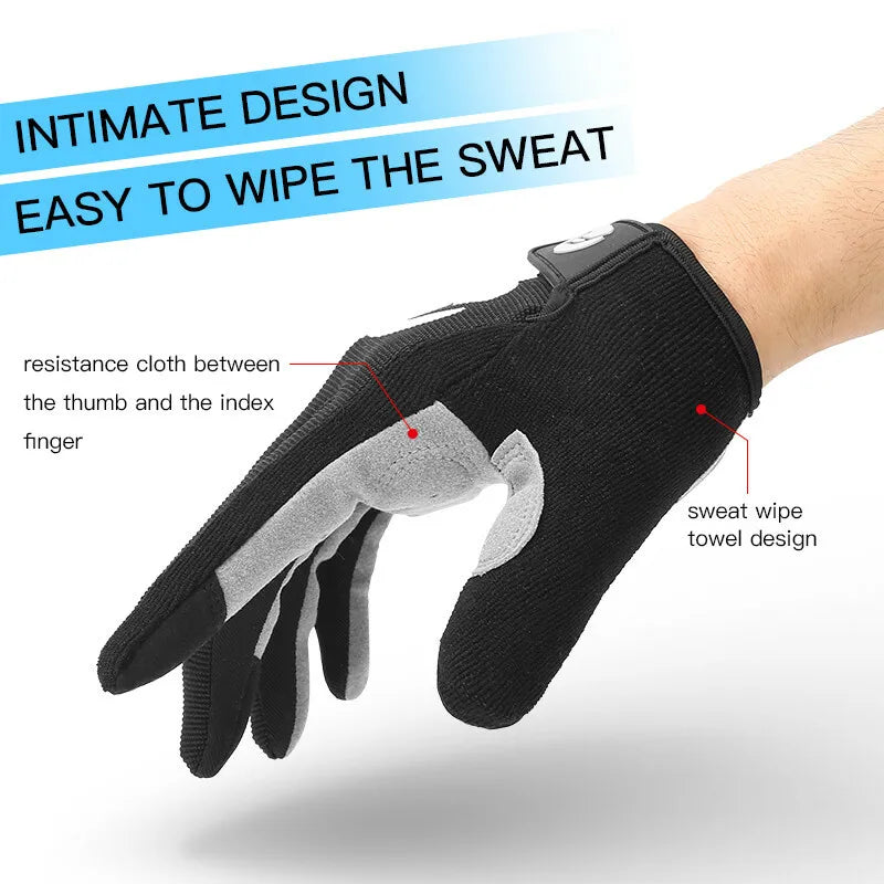 Unisex Cycling Gloves with Touchscreen MTB Padded Anti-Slip Grips