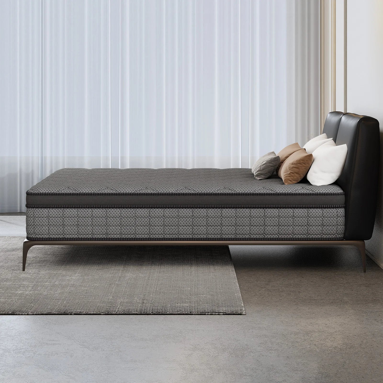 12/14" Memory Foam Box Spring Mattress, Medium Firm,  Motion Isolation