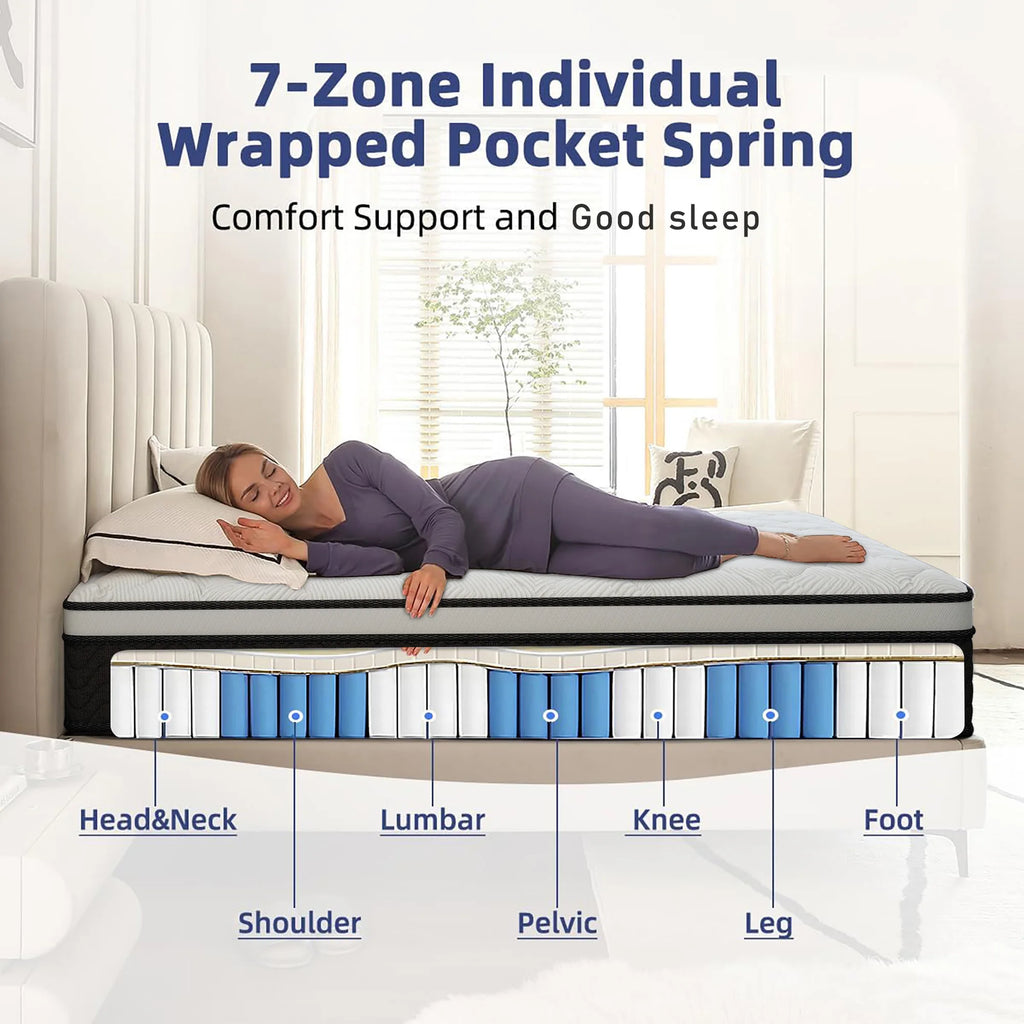 12"14" Memory Foam Mattress In A Box Twin Full Queen King Medium Firm
