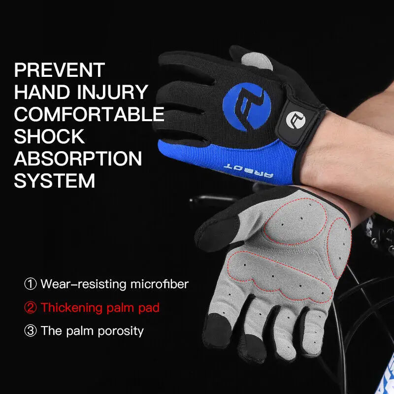 Unisex Cycling Gloves with Touchscreen MTB Padded Anti-Slip Grips