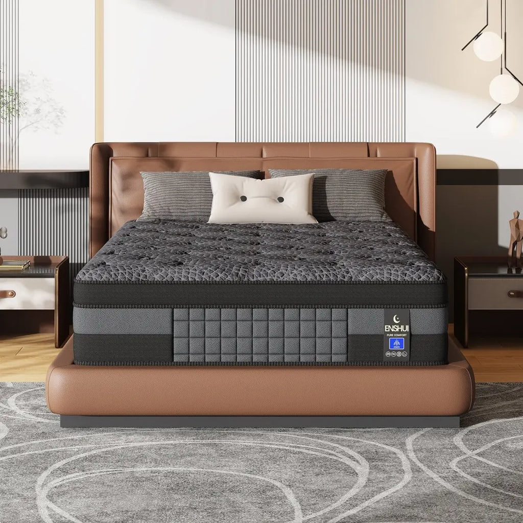 12/14In Memory Foam Hybrid Box Spring Mattress Available in Twin, Full, Queen, and King Size Medium Firm