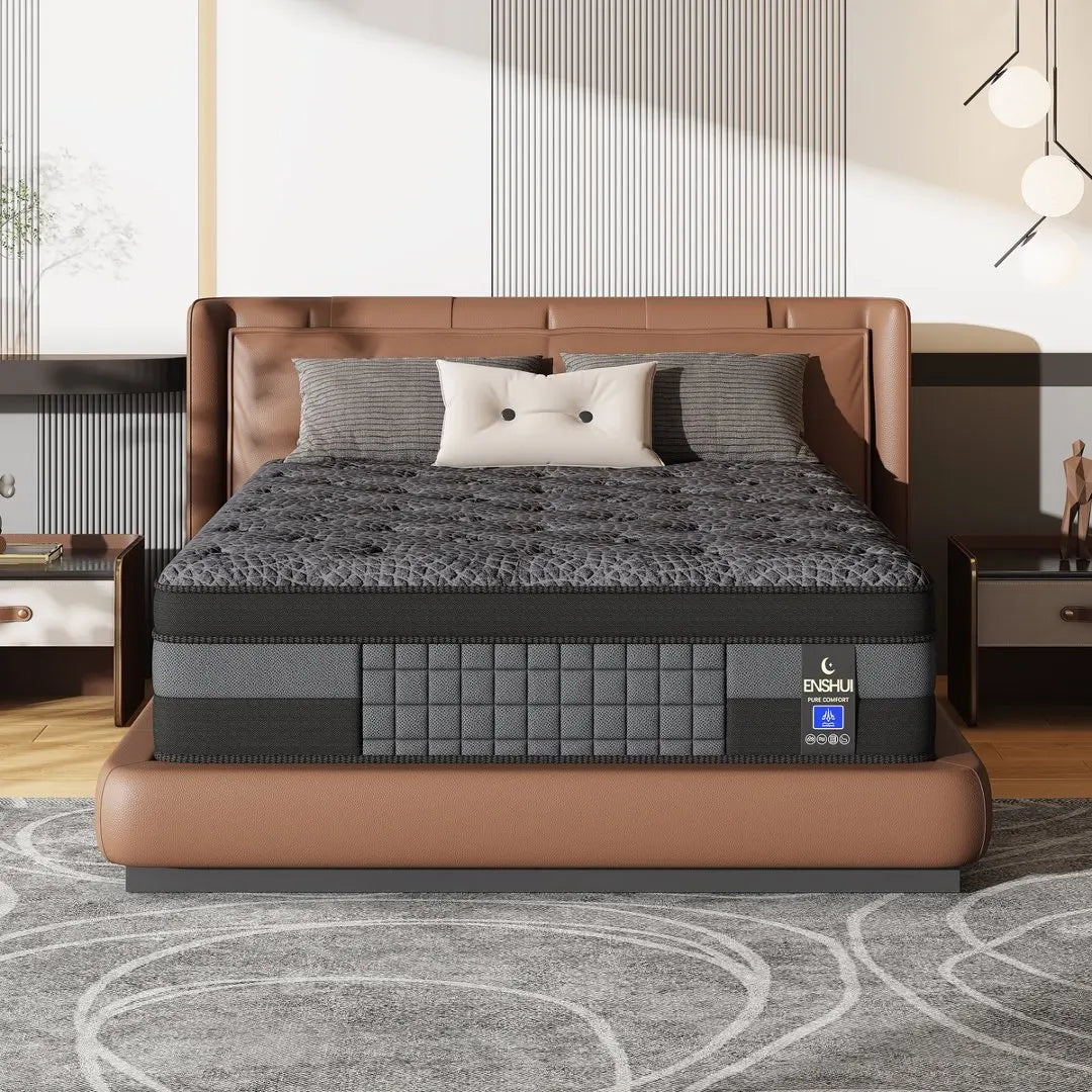 12/14In Memory Foam Hybrid Box Spring Mattress Available in Twin, Full, Queen, and King Size Medium Firm