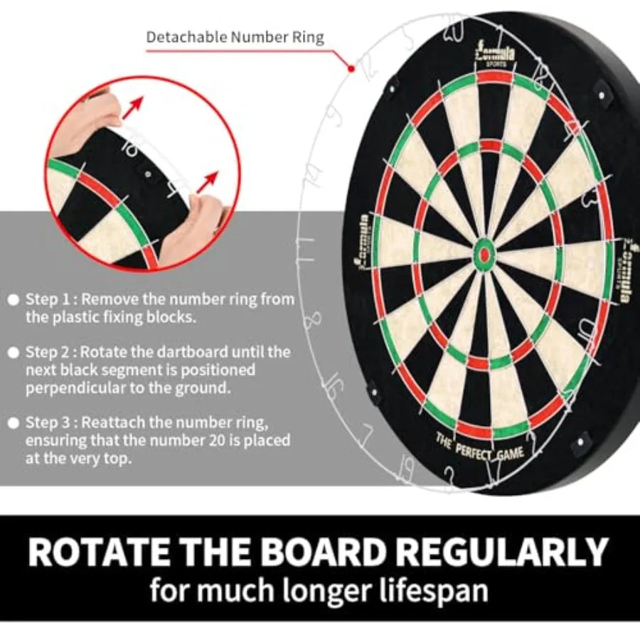 Dart Board with 12 Steel Tips