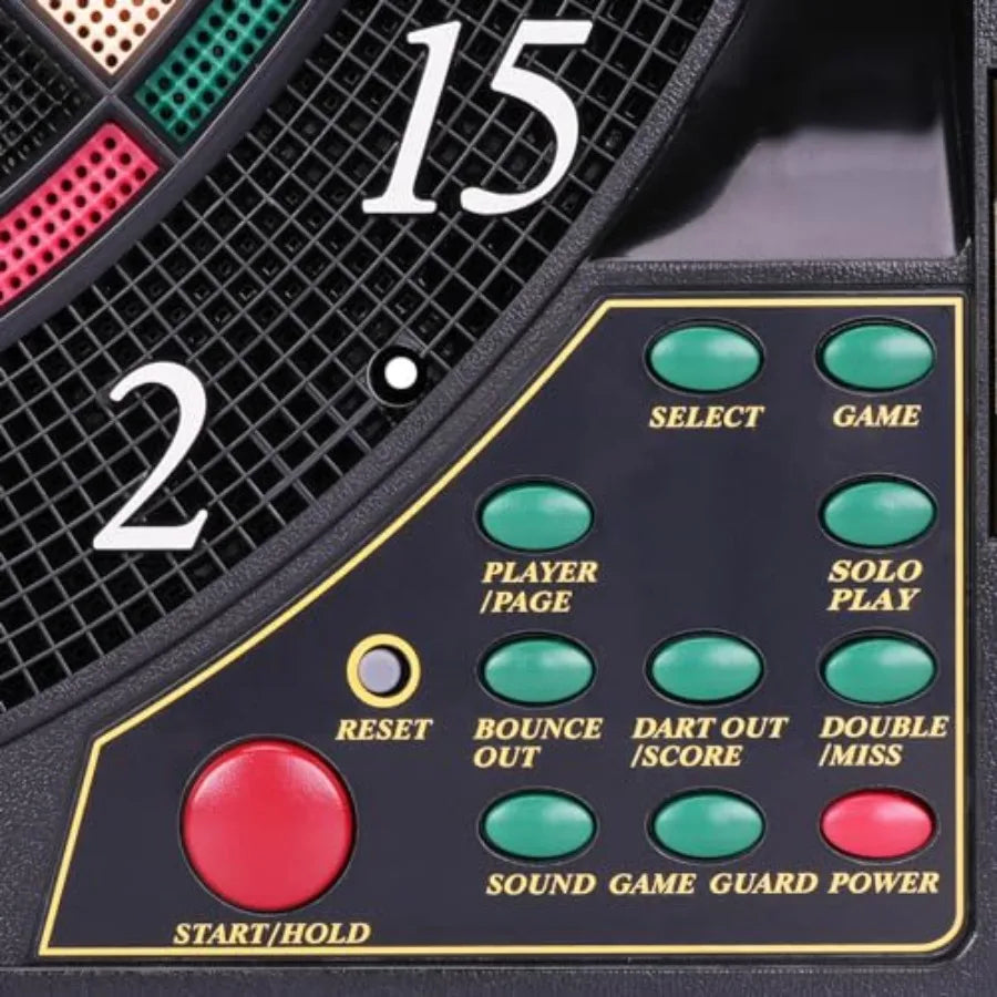 Electronic Dart Board with Cabinet Includes 12 Soft Tip Darts and LED Electric Digital  Board
