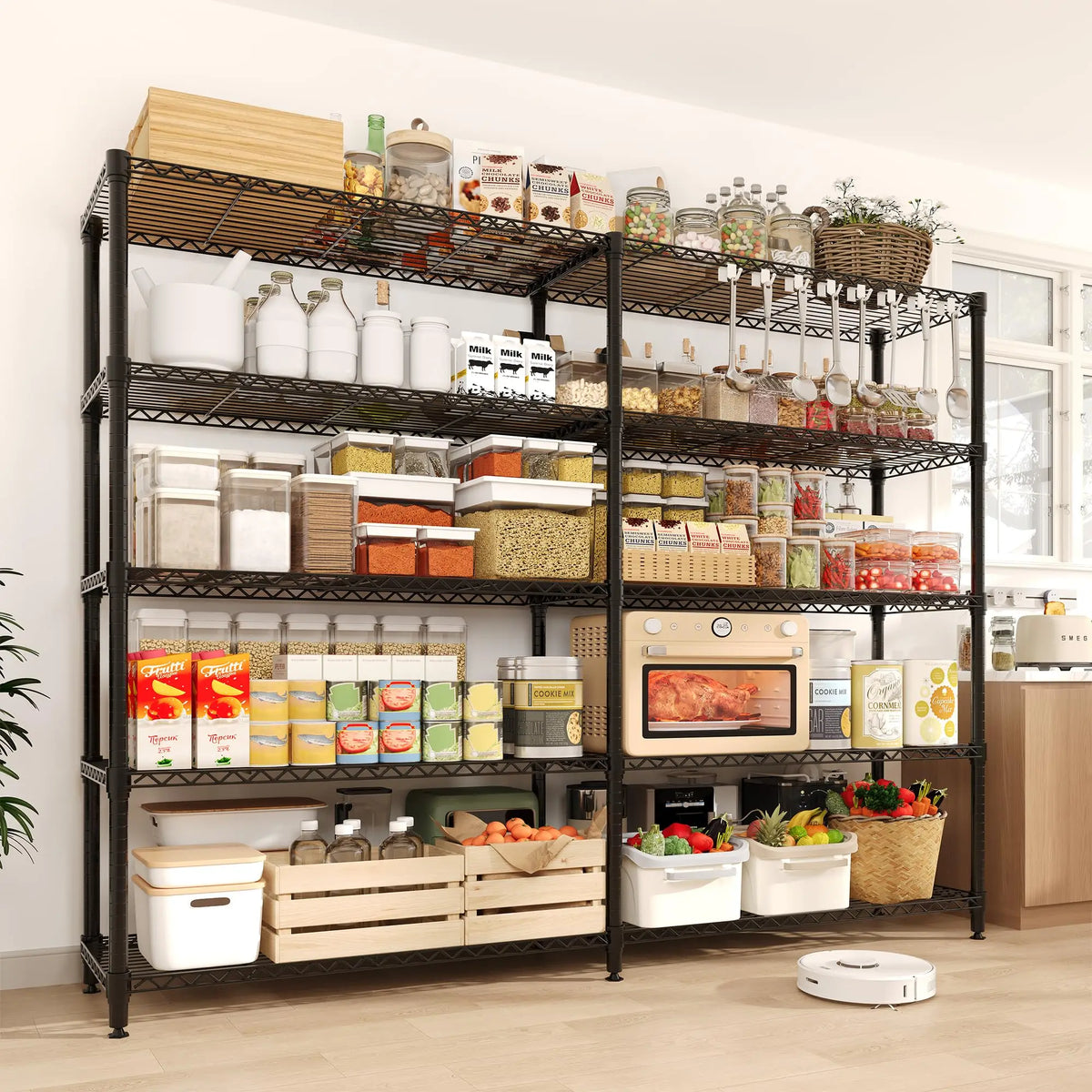5 -tier Heavy Duty Metal Multiple Storage Adjustable Shelves
