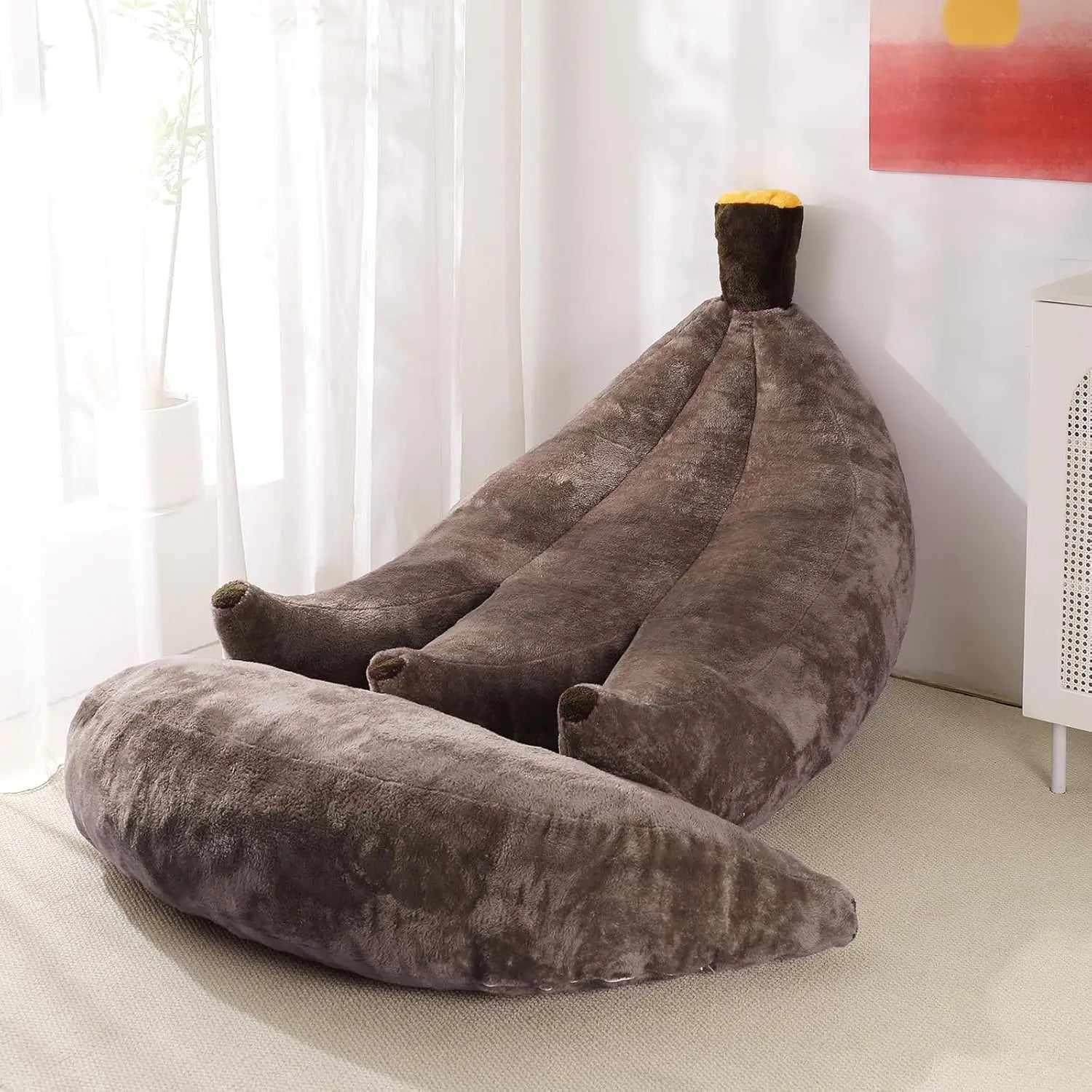 Banana Bean Bag Chair with Ottoman