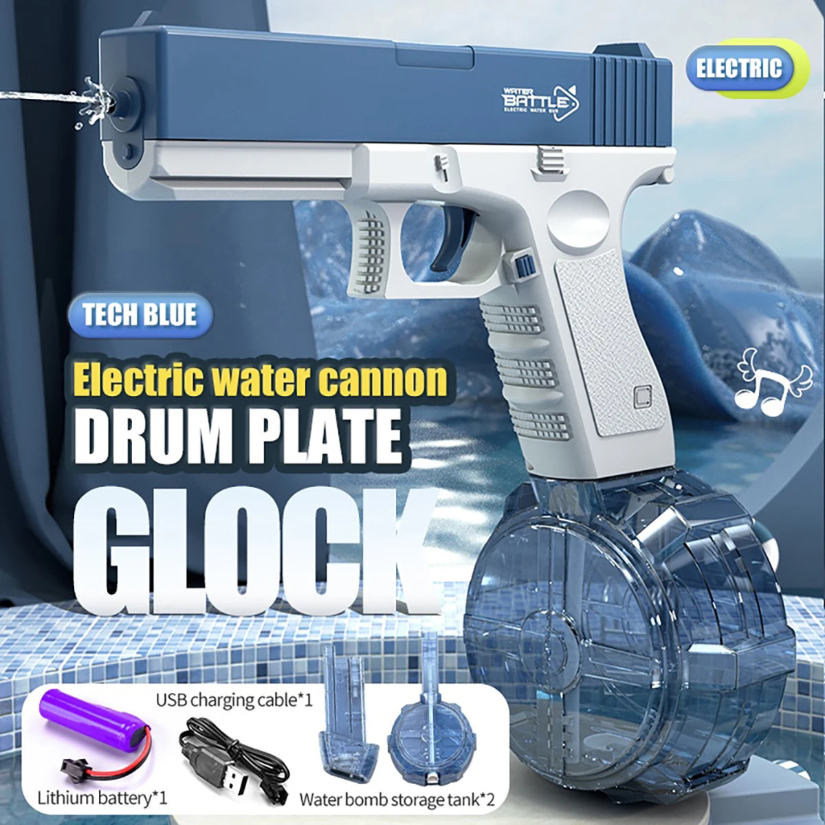 Electric Water Cannon Drum Plate Glock Rechargeable