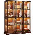 Wooden Curio Cabinet with 3 Color LED  Lighting with Motion Detector