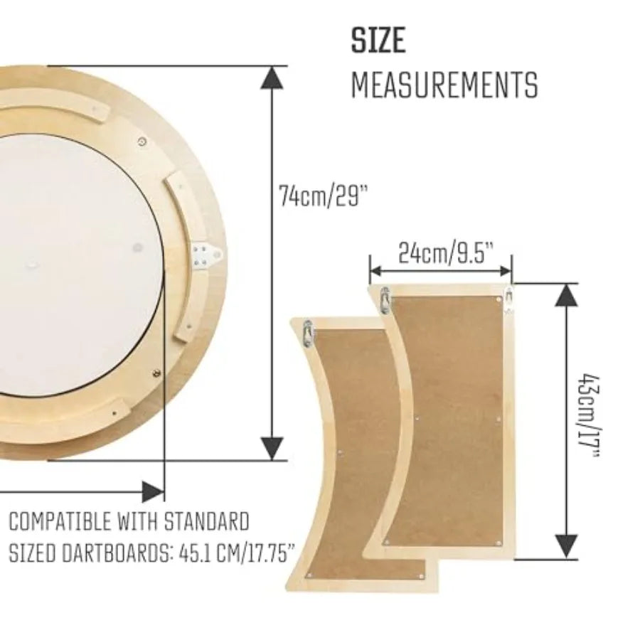 Dart Board Cabinet Set with LED Light
