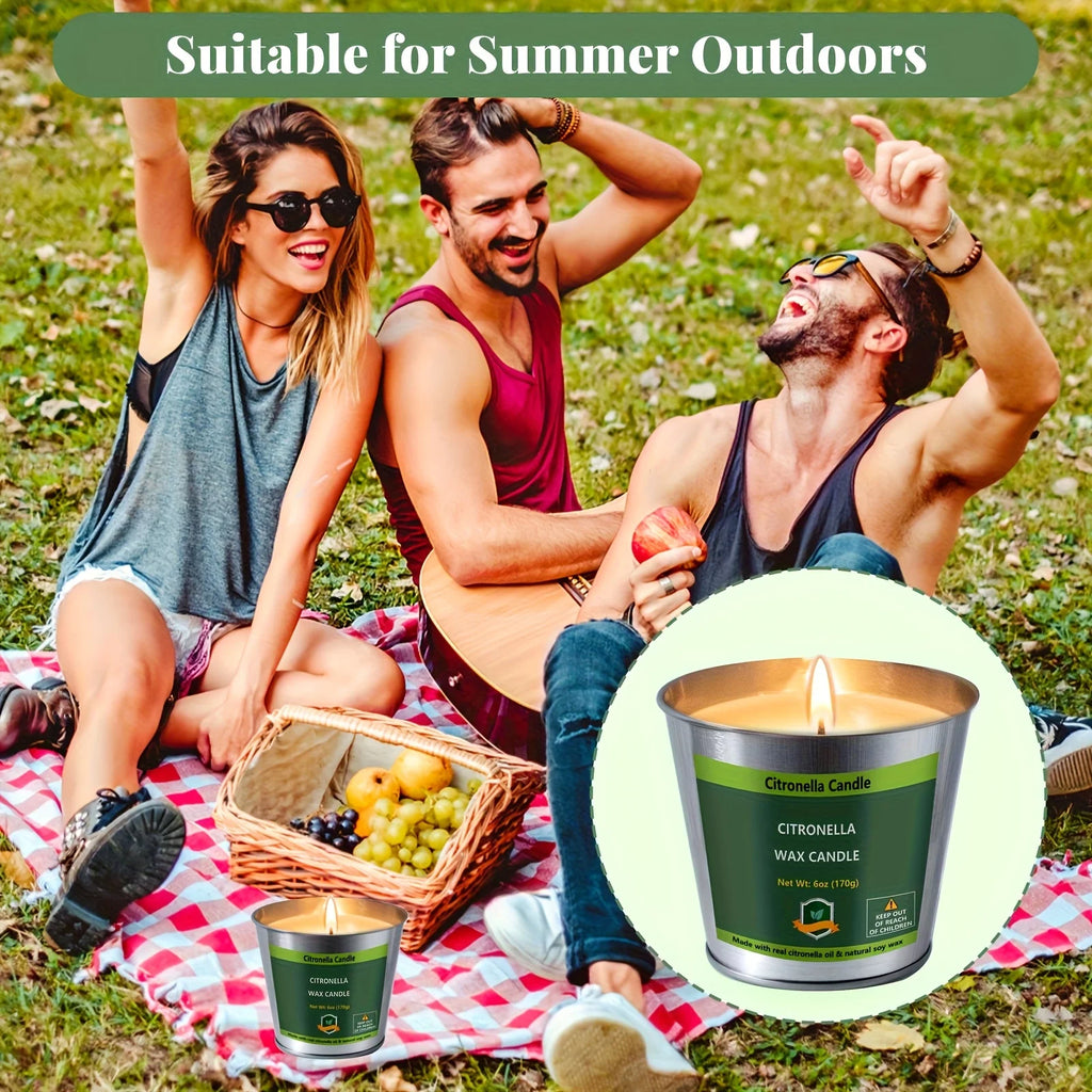 4pcs 6oz Citronella Candles Outdoor