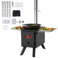 SucceBuy  86in Alloy Steel Camping Tent Wood Stove Portable with Chimney