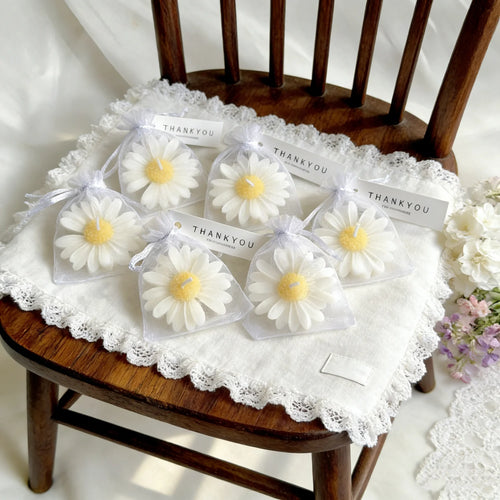 1pc/5pcs/10pcs Daisy Shaped Candles Set - Scented Soy Wax