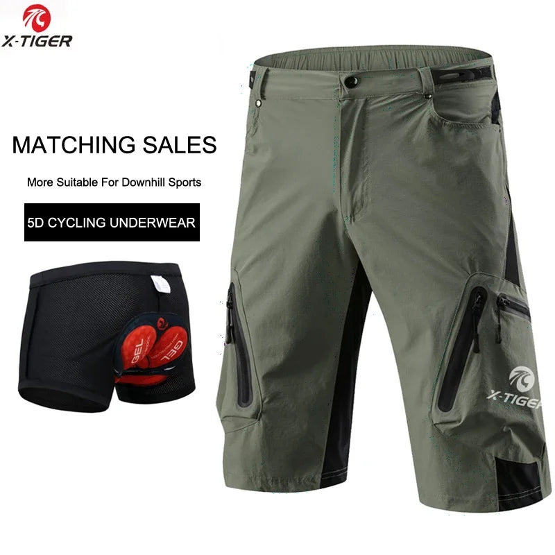 X-Tiger Men's Cycling Shorts with 5D Gel Pad Cycling Underwear