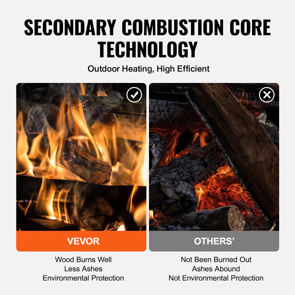 SucceBuy  86in Alloy Steel Camping Tent Wood Stove Portable with Chimney