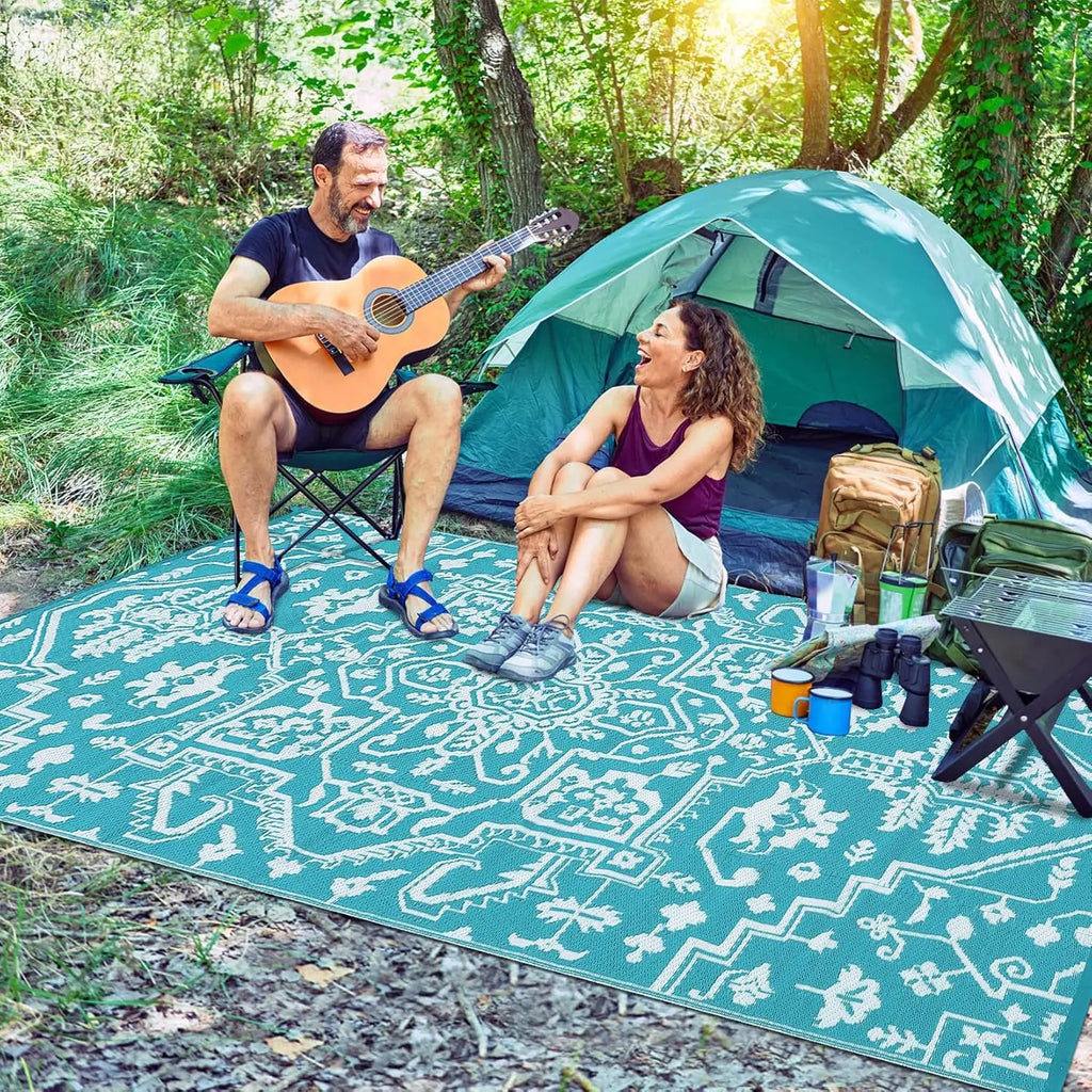 Waterproof and Durable Outdoor Area Rug Stain-Resistant