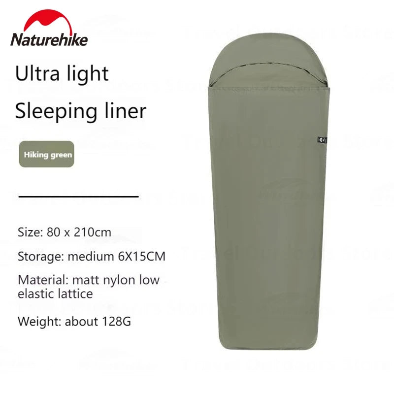 Naturehike Sleeping Bag Liner 128g Ultralight Single Stretch Envelope For Camping Sleeping Bags