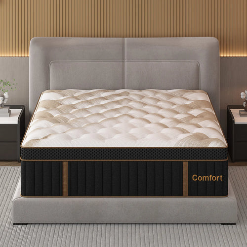 12"14" Gel Memory Foam Hybrid Pocket Spring Mattress In A Box in Twin, Full, Queen, and King Medium Firm with Motion Isolation