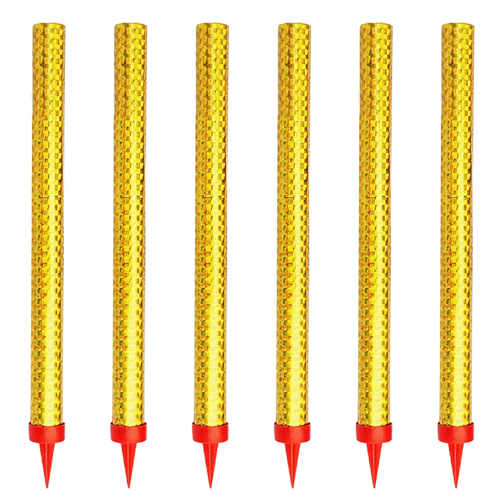 6pcs gold birthday candles