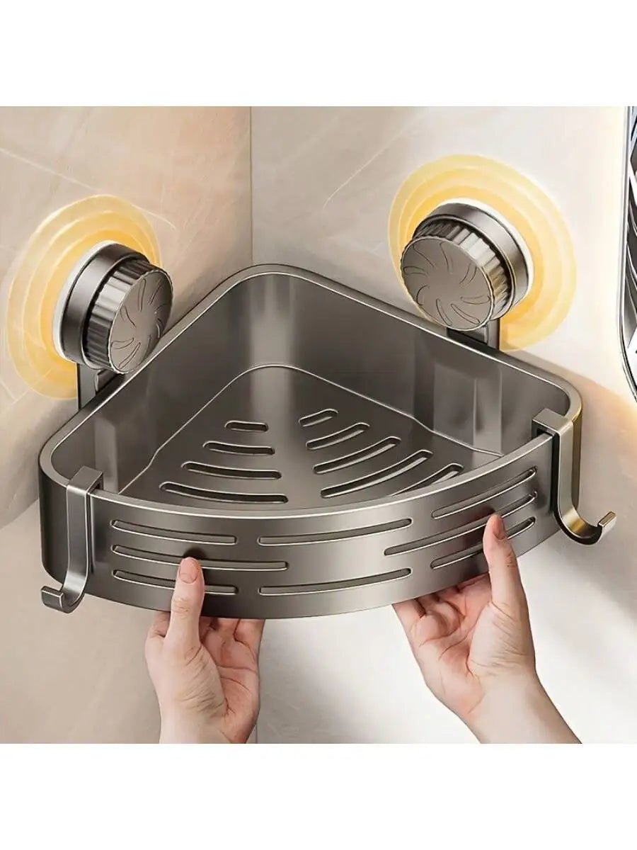 Triangle Shower Caddy with Suction Cups, Water Resistant & Never Rusts